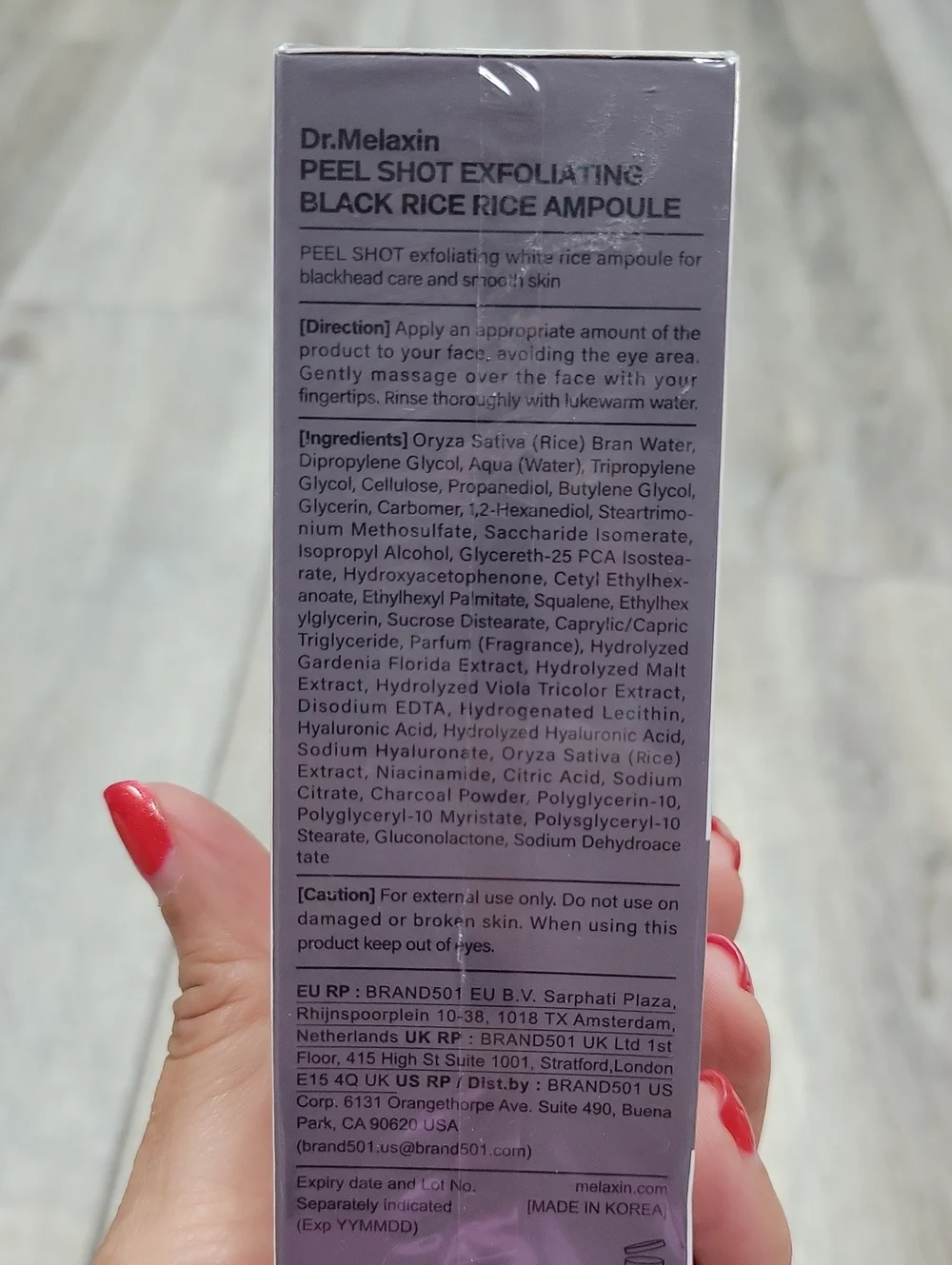 Dr. Melaxin Peel Shot Exfoliating Black Rice Ampoule